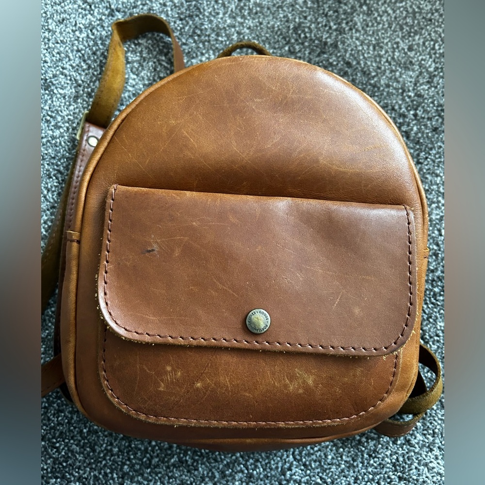 Portland leather goods backpack